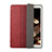 Custodia Portafoglio In Pelle Cover con Supporto H03 per Apple iPad Mini 4 Rosso