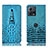 Custodia Portafoglio In Pelle Cover con Supporto H03P per Motorola Moto Edge 30 Fusion 5G Cielo Blu