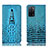 Custodia Portafoglio In Pelle Cover con Supporto H03P per Oppo A53s 5G Cielo Blu