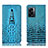 Custodia Portafoglio In Pelle Cover con Supporto H03P per Oppo A56S 5G Cielo Blu
