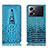 Custodia Portafoglio In Pelle Cover con Supporto H03P per Oppo K10 Pro 5G Cielo Blu