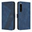 Custodia Portafoglio In Pelle Cover con Supporto H03X per Sony Xperia 1 IV Blu