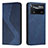 Custodia Portafoglio In Pelle Cover con Supporto H03X per Xiaomi Poco X4 Pro 5G Blu