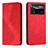 Custodia Portafoglio In Pelle Cover con Supporto H03X per Xiaomi Poco X4 Pro 5G Rosso