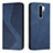 Custodia Portafoglio In Pelle Cover con Supporto H03X per Xiaomi Redmi 9 Blu