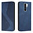 Custodia Portafoglio In Pelle Cover con Supporto H03X per Xiaomi Redmi 9 Prime India Blu