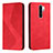 Custodia Portafoglio In Pelle Cover con Supporto H03X per Xiaomi Redmi 9 Prime India Rosso