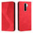 Custodia Portafoglio In Pelle Cover con Supporto H03X per Xiaomi Redmi 9 Rosso