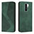 Custodia Portafoglio In Pelle Cover con Supporto H03X per Xiaomi Redmi 9 Verde