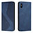Custodia Portafoglio In Pelle Cover con Supporto H03X per Xiaomi Redmi 9A Blu