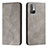 Custodia Portafoglio In Pelle Cover con Supporto H03X per Xiaomi Redmi Note 11 SE 5G Grigio