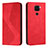 Custodia Portafoglio In Pelle Cover con Supporto H03X per Xiaomi Redmi Note 9 Rosso