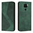 Custodia Portafoglio In Pelle Cover con Supporto H03X per Xiaomi Redmi Note 9 Verde