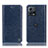 Custodia Portafoglio In Pelle Cover con Supporto H04P per Motorola Moto Edge 30 Fusion 5G Blu