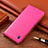 Custodia Portafoglio In Pelle Cover con Supporto H04P per Motorola Moto Edge S Pro 5G Rosa Caldo