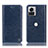 Custodia Portafoglio In Pelle Cover con Supporto H04P per Motorola Moto Edge X30 Pro 5G Blu