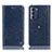 Custodia Portafoglio In Pelle Cover con Supporto H04P per Motorola Moto G200 5G Blu