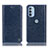 Custodia Portafoglio In Pelle Cover con Supporto H04P per Motorola Moto G31 Blu