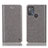 Custodia Portafoglio In Pelle Cover con Supporto H04P per Motorola Moto G50 Grigio