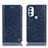 Custodia Portafoglio In Pelle Cover con Supporto H04P per Motorola Moto G71 5G Blu