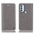 Custodia Portafoglio In Pelle Cover con Supporto H04P per Motorola Moto G71 5G Grigio