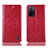 Custodia Portafoglio In Pelle Cover con Supporto H04P per Oppo A55 5G Rosso