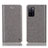 Custodia Portafoglio In Pelle Cover con Supporto H04P per Oppo A55S 5G Grigio