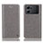 Custodia Portafoglio In Pelle Cover con Supporto H04P per Oppo K10 5G Grigio