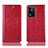 Custodia Portafoglio In Pelle Cover con Supporto H04P per Oppo K9X 5G Rosso