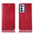 Custodia Portafoglio In Pelle Cover con Supporto H04P per Oppo Reno6 Pro+ Plus 5G Rosso