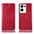 Custodia Portafoglio In Pelle Cover con Supporto H04P per Oppo Reno8 Pro 5G Rosso