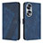 Custodia Portafoglio In Pelle Cover con Supporto H04X per Huawei Honor 70 5G Blu