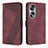 Custodia Portafoglio In Pelle Cover con Supporto H04X per Huawei Honor 70 5G Rosso