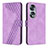 Custodia Portafoglio In Pelle Cover con Supporto H04X per Huawei Honor 70 5G Viola