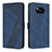 Custodia Portafoglio In Pelle Cover con Supporto H04X per Xiaomi Poco X3 Blu