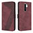 Custodia Portafoglio In Pelle Cover con Supporto H04X per Xiaomi Redmi 9 Rosso Rosa