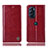 Custodia Portafoglio In Pelle Cover con Supporto H05P per Motorola Moto Edge 30 Pro 5G Rosso