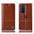 Custodia Portafoglio In Pelle Cover con Supporto H05P per Motorola Moto Edge X30 5G Marrone Chiaro