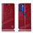 Custodia Portafoglio In Pelle Cover con Supporto H05P per Motorola Moto G51 5G Rosso