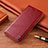 Custodia Portafoglio In Pelle Cover con Supporto H05P per Motorola Moto G62 5G Rosso