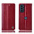 Custodia Portafoglio In Pelle Cover con Supporto H05P per Motorola Moto G82 5G Rosso