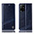 Custodia Portafoglio In Pelle Cover con Supporto H05P per Oppo F19 Pro+ Plus 5G Blu