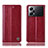 Custodia Portafoglio In Pelle Cover con Supporto H05P per Oppo K10 Pro 5G Rosso