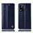 Custodia Portafoglio In Pelle Cover con Supporto H05P per Oppo K9X 5G Blu