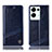 Custodia Portafoglio In Pelle Cover con Supporto H05P per Oppo Reno8 Pro 5G Blu