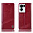 Custodia Portafoglio In Pelle Cover con Supporto H05P per Oppo Reno8 Pro 5G Rosso