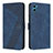 Custodia Portafoglio In Pelle Cover con Supporto H05X per Motorola Moto E22S Blu
