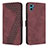 Custodia Portafoglio In Pelle Cover con Supporto H05X per Motorola Moto E22S Rosso
