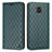 Custodia Portafoglio In Pelle Cover con Supporto H05X per Xiaomi Redmi Note 9S Verde