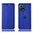 Custodia Portafoglio In Pelle Cover con Supporto H06P per Motorola Moto Edge 30 Fusion 5G Blu